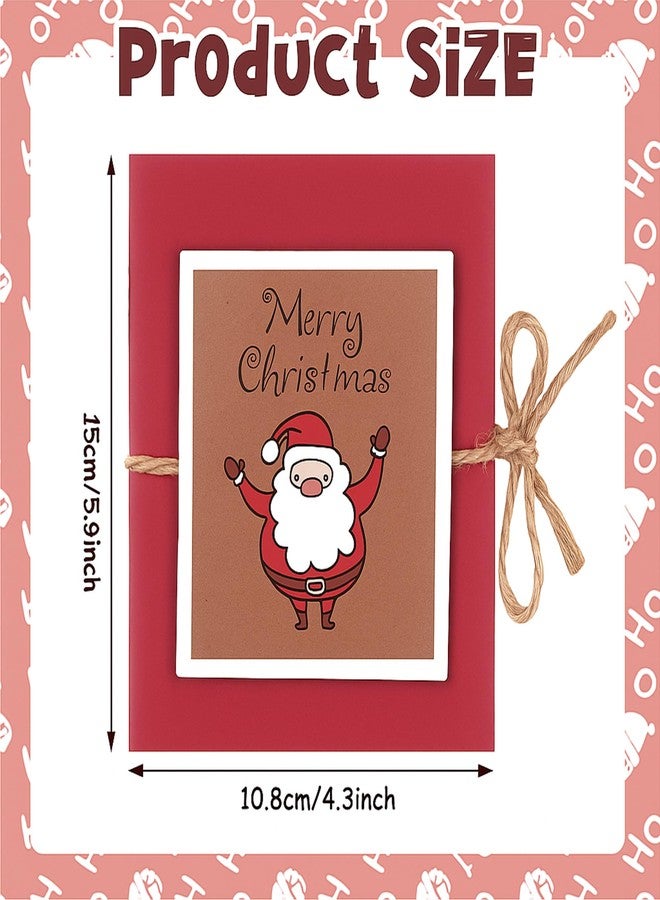 Engrowtic Christmas Gift Card Book 5 Slots Gift Postcard Sleeves Christmas Santa Money Holder Envelope Booklet for Cash Xmas Party Supplies for Teacher Office Employee Appreciation - Image 2